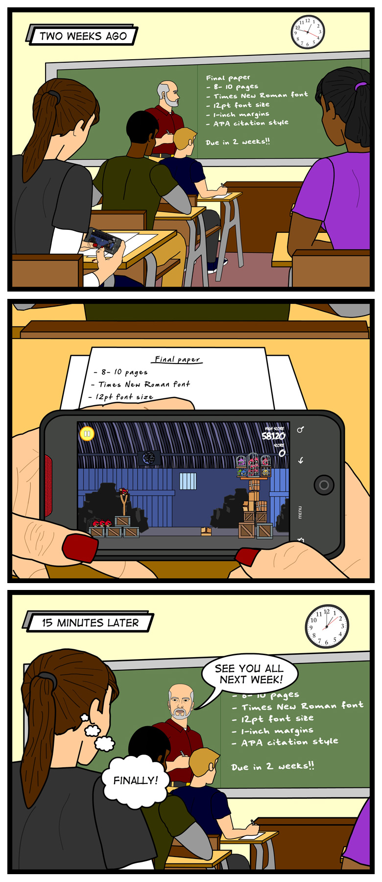 A cartoon of a person holding a phone

Description automatically generated